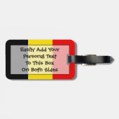 ベルギー簡単ID個人用フラグ ラゲッジタグ (裏面横)