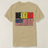 ベルギー米国愛国者プライド伝統国旗の贈り物 Tシャツ (デザイン正面)