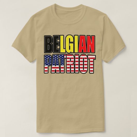 ベルギー米国愛国者プライド伝統国旗の贈り物 Tシャツ (デザイン正面)