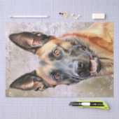 ベルギー羊飼いマリノワンドッグ 薄葉紙 (クラフト)