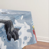ベルギー羊飼い犬の冬ワンダーランドクリスマス テーブルクロス (インサイチュ)
