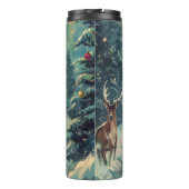 ベルギー羊飼い犬オートバイクリスマスに乗る タンブラー (裏面)