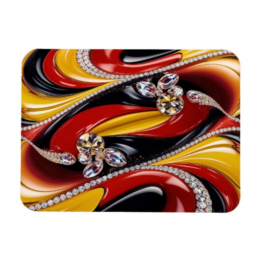 ベルギー色のフレキシブルなフォトマグネット マグネット (横)