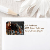 ベルギー荷車を引く差出人住所ラベル ラベル (インサイチュ)