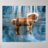 ベルギー荷車を引く馬のウマ科の贈り物 ポスター (正面)