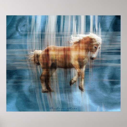 ベルギー荷車を引く馬のウマ科の贈り物 ポスター (正面)