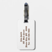 ベルギー荷車を引く馬のパドック荷物タグ ラゲッジタグ (裏面縦)