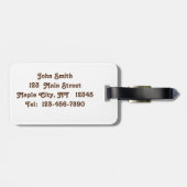 ベルギー荷車を引く馬のパドック荷物タグ ラゲッジタグ (裏面横)