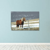 ベルギー荷車を引く馬インパドックキャンバスアート キャンバスプリント (インサイチュ (ウッドフロア))