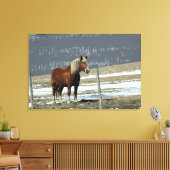 ベルギー荷車を引く馬インパドックキャンバスアート キャンバスプリント (インサイチュ (リビング))
