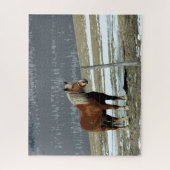 ベルギー荷車を引く馬インパドックジグソーパズル ジグソーパズル (縦)