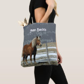 ベルギー荷車を引く馬インパドックトートバッグ トートバッグ (クローズアップ)