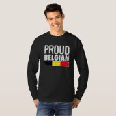 ベルギー誇りを持った国旗 Tシャツ (正面フル)