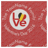 ベルギー赤恋パーソナライズされた旗 ファブリック (クローズアップ)