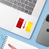 ベルギー・アルスト国旗 シール (ノートパソコンとiPhone)