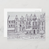 ベルギー、ゲント、フランドル建築ウォーターフロント ポストカード (正面/裏面)