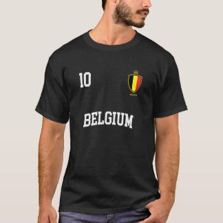 ベルギー・サッカー10サッカー・ベルギー国旗 Tシャツ