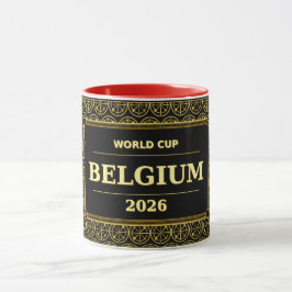 ベルギー サッカー ファン 2026 ブラック ゴールド ラグジュアリー マグカップ