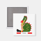 ベルギー・シティ・モンスの緑の竜 マグネット (正面/裏面)