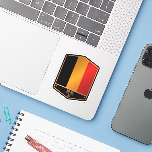 ベルギー シール (ノートパソコンとiPhone)