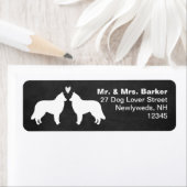 ベルギー·テルヴュレン·ドッグ·シルエットとハート ラベル (インサイチュ)