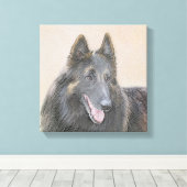 ベルギー·テルヴ絵画ュレンズ-かわいいオリジナル·ドッグアート キャンバスプリント (インサイチュ (ウッドフロア))