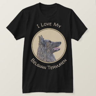 ベルギー·テルヴ絵画ュレンズ-かわいいオリジナル·ドッグアート Tシャツ