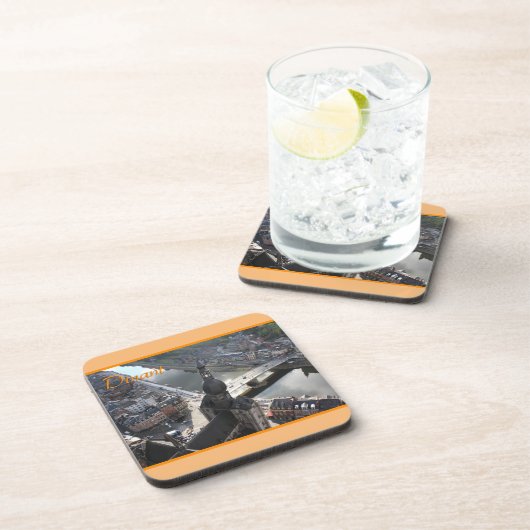 ベルギー、ディナントと川のミューズのビュー コースター (右側)