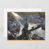 ベルギー、ディナント川とミューズ川の眺め ポストカード (正面/裏面)