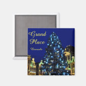 ベルギー，ブリュッセルのクリスマス マグネット (正面/裏面)