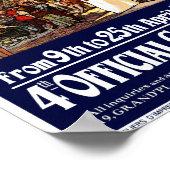 ベルギー・ブリュッセルヴィンテージフェアのポスター復元 ポスター (角)