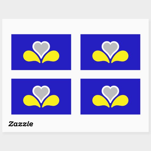 ベルギー，ブリュッセル国旗 長方形シール (シート)