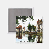 ベルギー，ブルッゲ マグネット (正面/裏面)