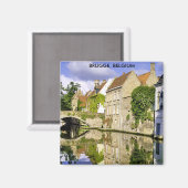 ベルギー，ブルッゲ マグネット (正面/裏面)