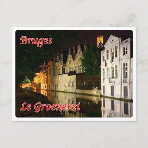 ベルギー – ブルージュ – Le Groenerei by Night - ポストカード