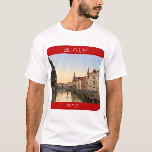 ベルギー ヘントの旅Tシャツ Tシャツ (正面)
