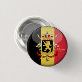 ベルギー&ベルギー国旗のファッション、バッグ/スポーツファン 缶バッジ (正面&裏面)