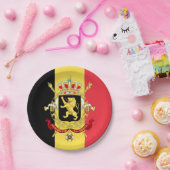 ベルギー，ベルギー国旗 – パーティー，誕生日/スポーツ ペーパープレート (パーティー)