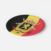 ベルギー，ベルギー国旗 – パーティー，誕生日/スポーツ ペーパープレート (アングル)