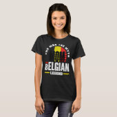 ベルギー・ベルギー・ベルギー国旗の母親 Tシャツ (正面フル)