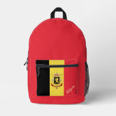 ベルギー，リュックサック，ベルギー国旗/愛国心 プリントバックパック (正面)