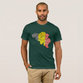 ベルギー 国旗色地図 Tシャツ (正面フル)