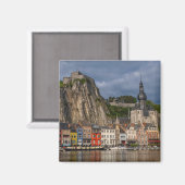 ベルギー，夕焼けの美しい夕焼けによるディナートウンビュー マグネット (正面/裏面)