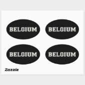 ベルギー 楕円形シール (シート)