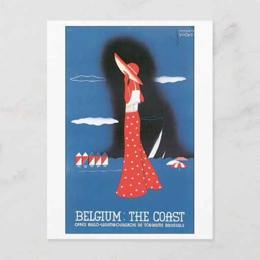 ベルギー、海岸 ポストカード (正面)