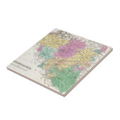 ベルギー(1827年)のヴィンテージの地図 タイル (側面)