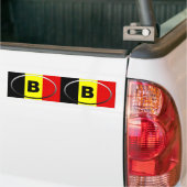 ベルギー – B – ヨーロッパ楕円 バンパーステッカー (トラック上)