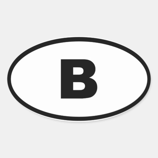 ベルギー – B – ヨーロッパ 楕円形シール (正面)