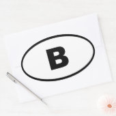 ベルギー – B – ヨーロッパ 楕円形シール (封筒)
