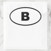 ベルギー – B – ヨーロッパ 楕円形シール (バッグ)